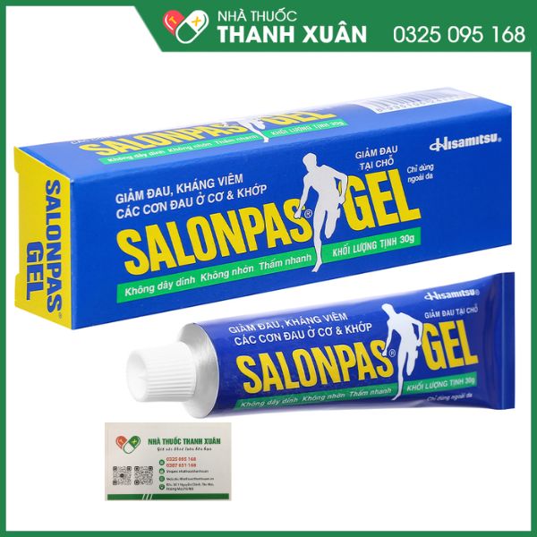 Salonpas Gel - thuốc giảm đau, kháng viêm cơ và khớp tuýp 30g